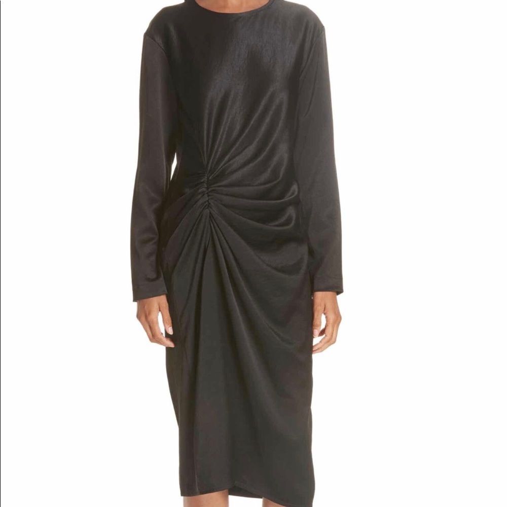 Brand new helmut Lang crinkled satin dress